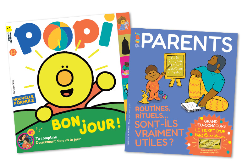 Couverture du magazine Popi et son supplément pour les parents, n°471 novembre 2025.