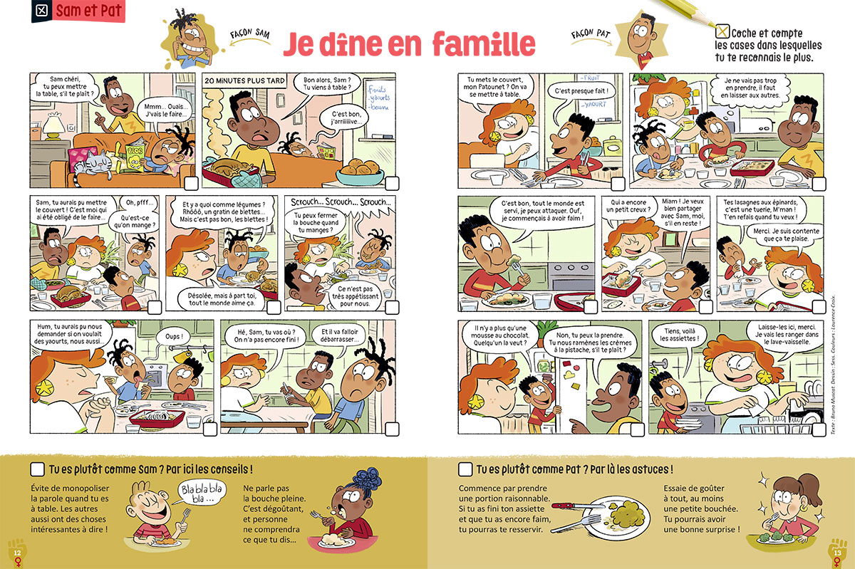 BD Sam et Pat&nbsp;: Je dîne en famille - Astrapi 1075