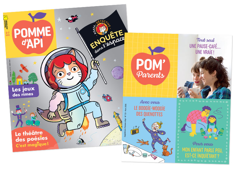 Couverture du magazine Pomme d'Api n°721 et son supplément pour les parents.