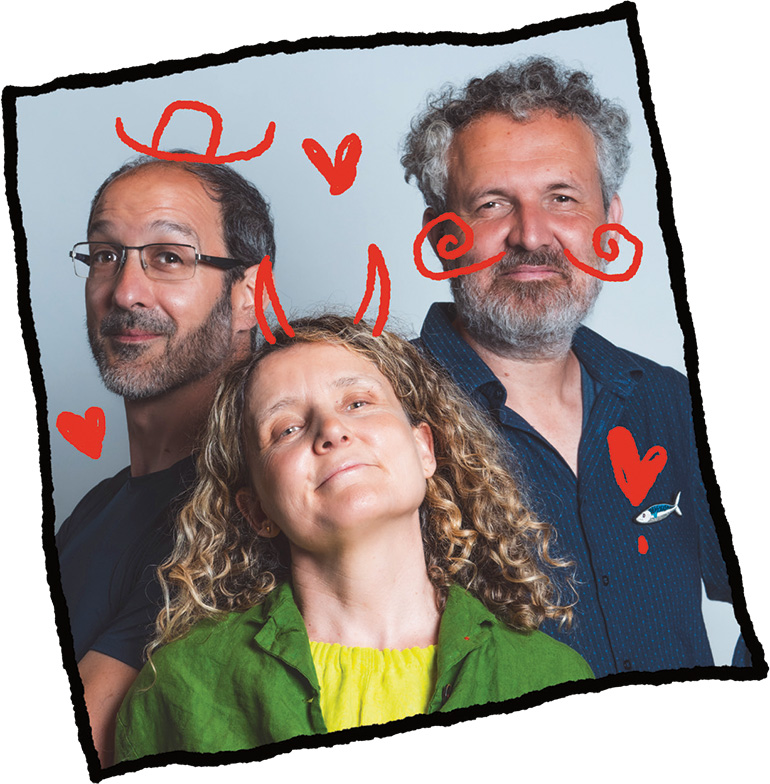 Anatole Latuile, fournisseur officiel de rigolade. Anne Didier, Olivier Muller et Clément Delvaux.