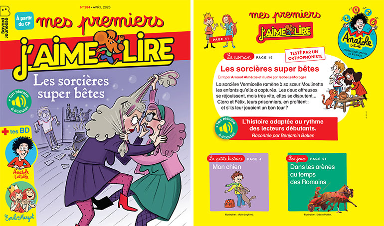 Au sommaire de Mes premiers J’aime lire, n°284, avril 2026.