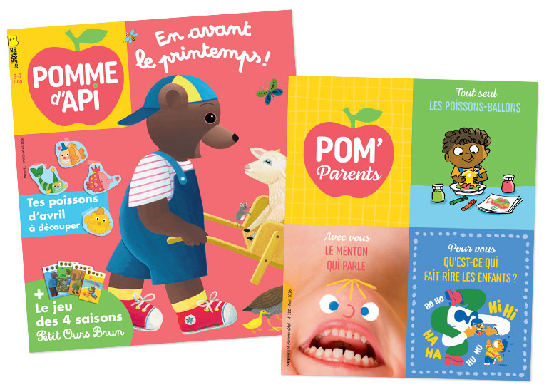 Couverture du magazine Pomme d'Api n°722 et son supplément pour les parents.