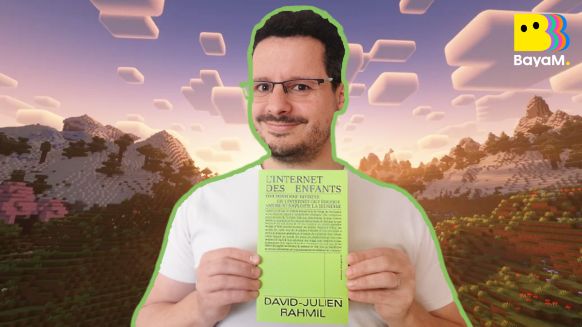 David Julien Rahmil avec son livre "L'internet des enfants"