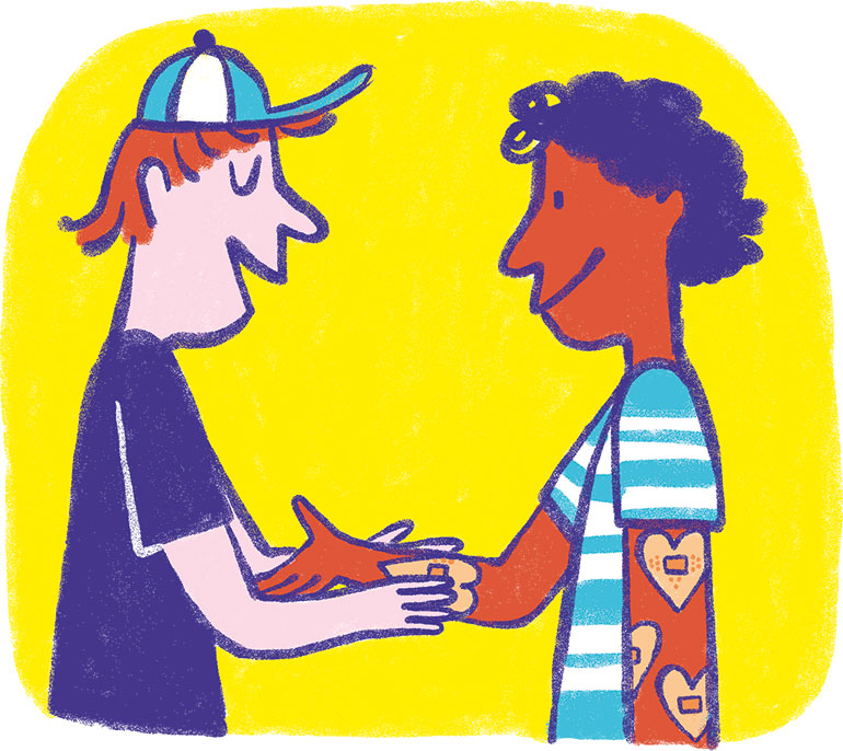 “Scarifications : pourquoi je me fais mal ?”, article extrait du magazine Okapi n° 1243, 1er mai 2026. Illustrations : Océane Meklemberg.