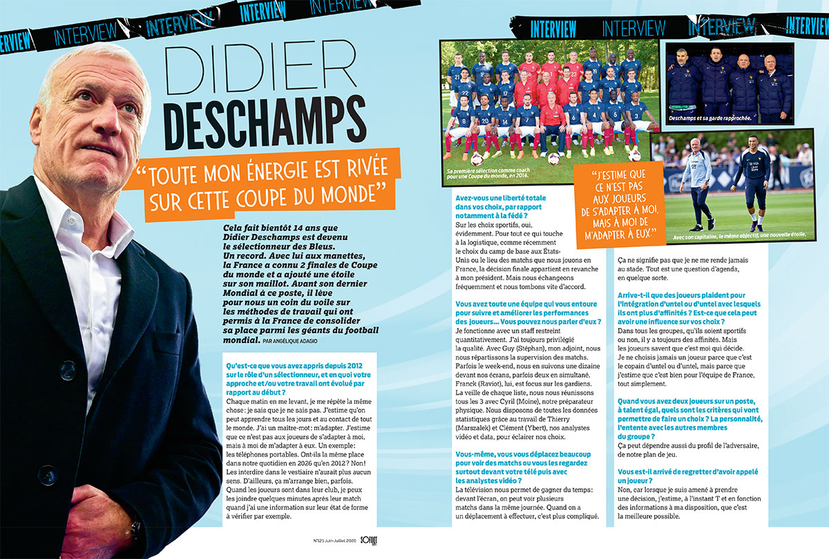 Didier Deschamps : "Toute mon énergie est rivée sur cette Coupe du monde". So Foot Club n°125 juin-juillet 2026. Spécial Coupe du monde 2026.