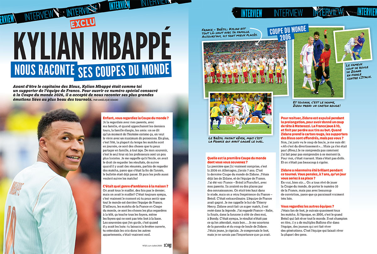 Kylian Mbappé nous raconte ses Coupes du monde. So Foot Club n°125 juin-juillet 2026. Spécial Coupe du monde 2026.