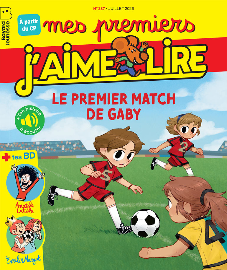 Couverture et sommaire du magazine Mes premiers J'aime lire, n°287, juillet 2026