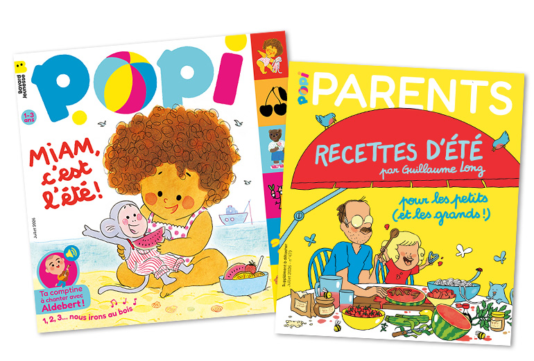 Couverture du magazine Popi et son supplément pour les parents, n°479, juillet 2026.
