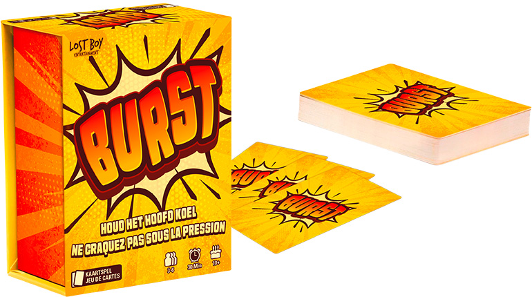 Burst, un jeu pour 3 à 6 joueurs (éd. Lost Boy Entertainment, dès 8,90 €)