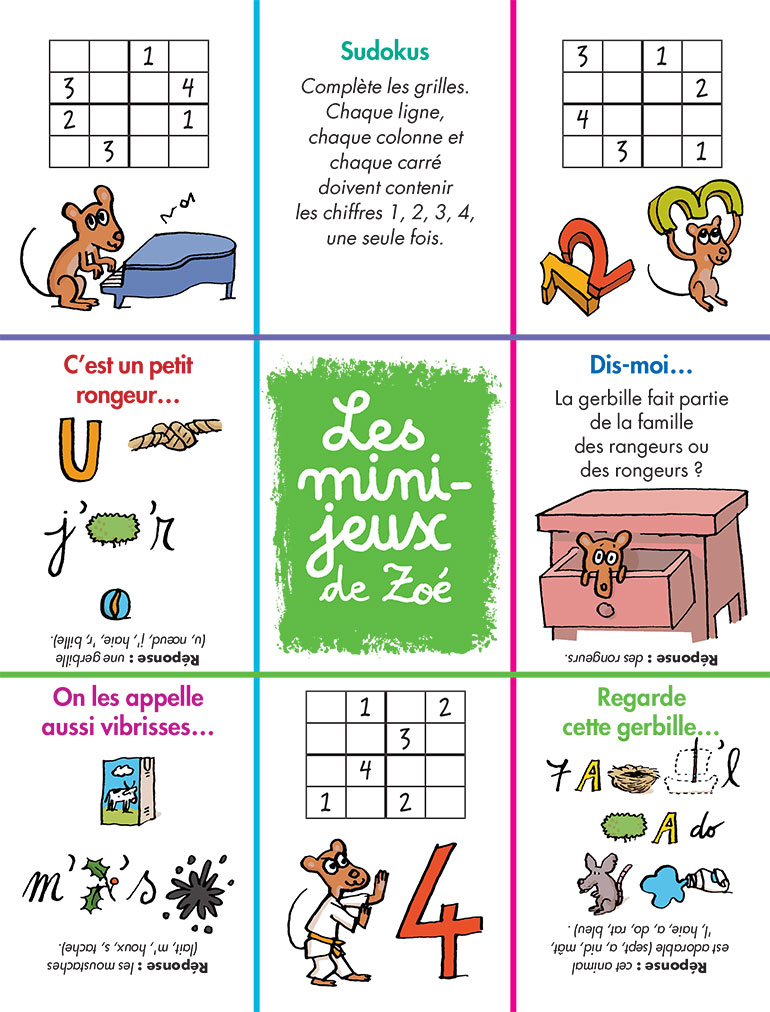 Jeux Mes premiers J'aime lire : Zoé et la gerbille.