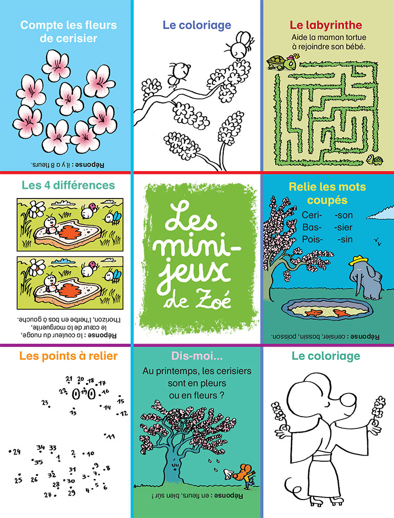 Jeux Mes premiers J'aime lire : Zoé et les cerisiers en fleurs.