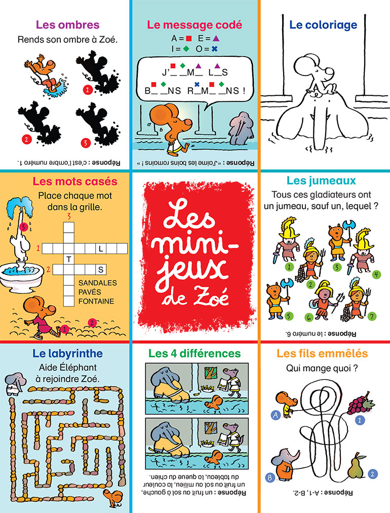 Jeux Mes premiers J'aime lire : Zoé aux bains romains.