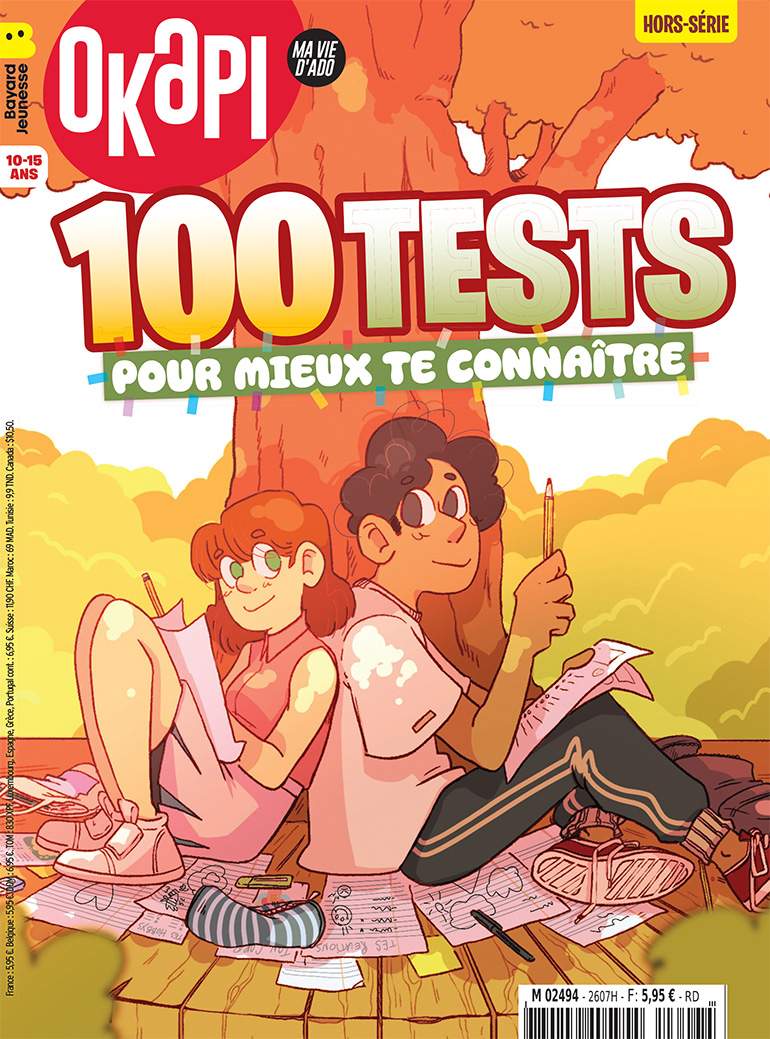 Couverture du hors-série Okapi “100 tests pour mieux te connaître”.