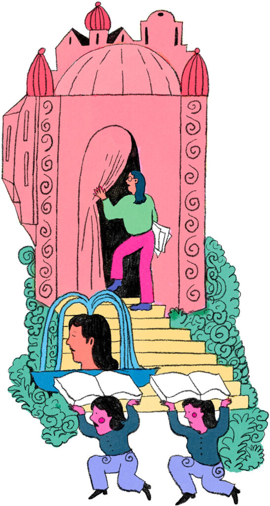 Illustration d'un palais pour représenter la méthode de travail du "palais mental".