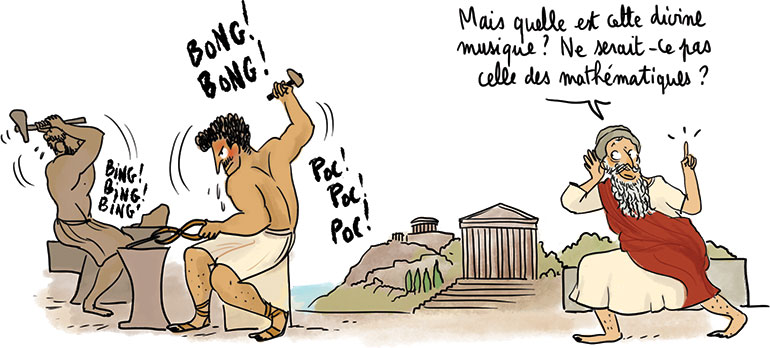 Pythagore. “Eureka ! Ces savants géniaux venus de Grèce”, article publié dans le magazine Okapi n° 1250, 15 septembre 2026. Illustrations : Zelda Zonk.