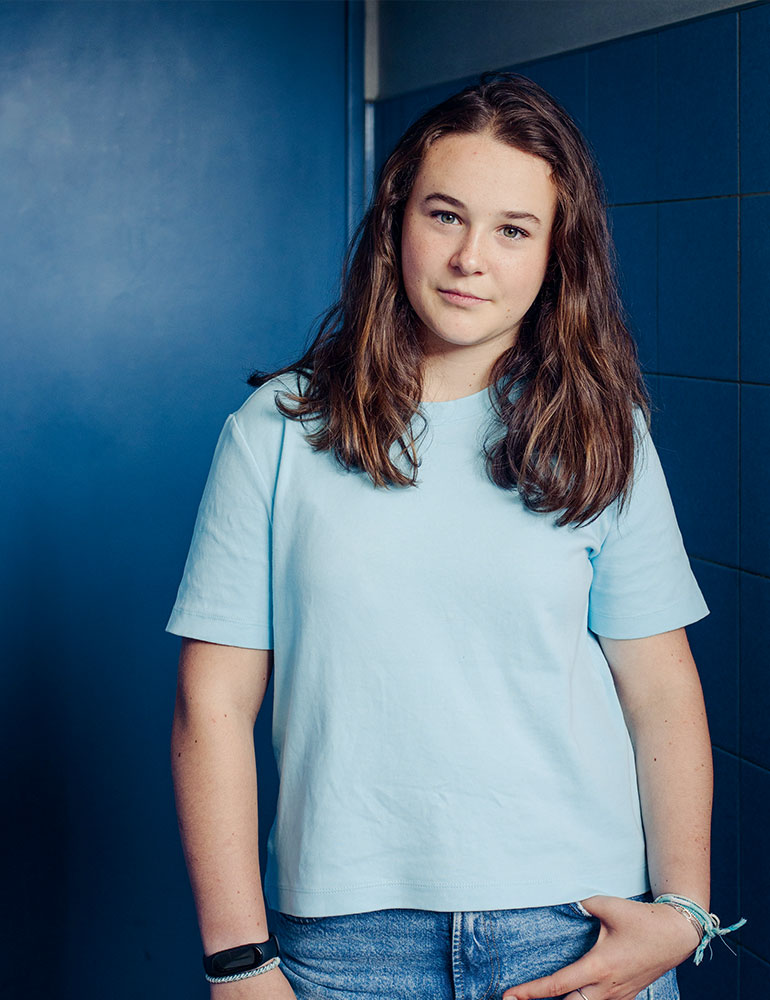Clémence est bienveilleuse au collège Émile-Verhaeren de Saint-Cloud (Hauts-de-Seine).