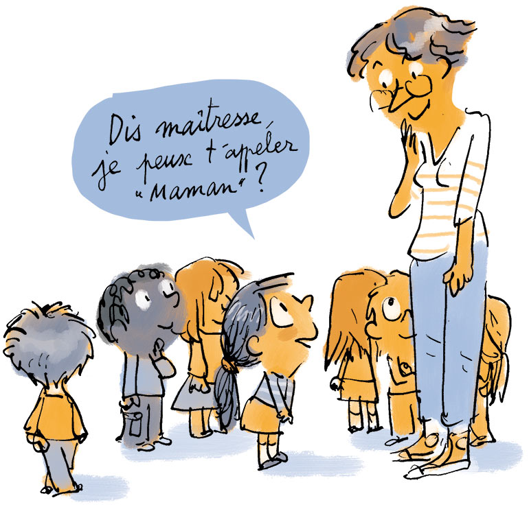 La rentrée en maternelle en 10 questions-réponses. Supplément Parents Pomme d'Api n°583, septembre 2014. Illustrations Robin.